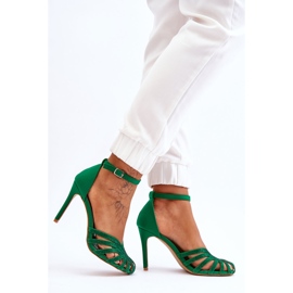 FS1 Talons hauts à la mode Jaylen Green avec strass vert 2