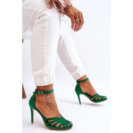 FS1 Talons hauts à la mode Jaylen Green avec strass vert 7