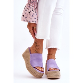 FS1 Chaussons Compensés Et Plateformes Femme Violet Ysabel 1 FS1 Chaussons Compensés Et Plateformes Femme Violet Ysabel 1
