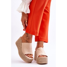 FS1 Chaussons Compensés Et Plateformes Femme Beige Ysabel 1 FS1 Chaussons Compensés Et Plateformes Femme Beige Ysabel 1