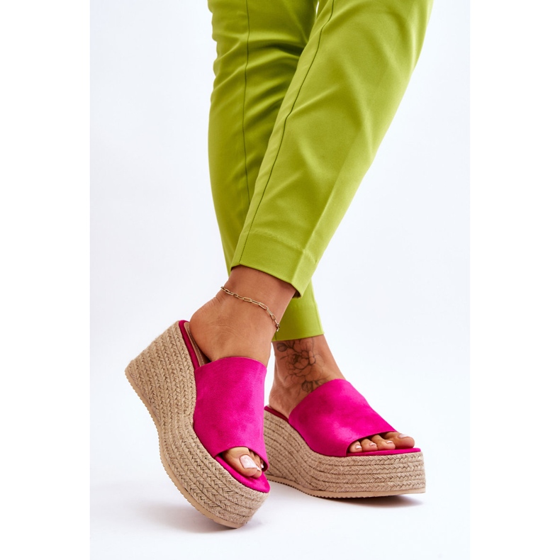 FS1 Tongs Compensées Et Plateformes Femme Fuchsia Ysabel rose 2