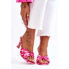 Talons hauts à la mode en imprimé Floria rose 1