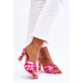 Talons hauts à la mode en imprimé Floria rose 2