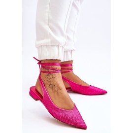 Ballerines Nouées Avec Strass Fuchsia Mavis rose 4