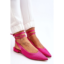 Ballerines Nouées Avec Strass Fuchsia Mavis rose 6