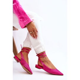Ballerines Nouées Avec Strass Fuchsia Mavis rose 7