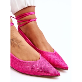 Ballerines Nouées Avec Strass Fuchsia Mavis rose 5