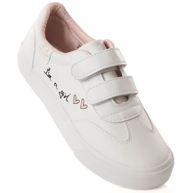 Chaussures de sport velcro Potocki Jr. WOL143 blanche 1