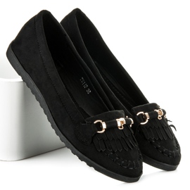 Seastar Mocassins à franges le noir 1