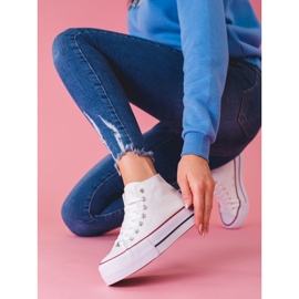 SHELOVET Baskets hautes sur la plate-forme blanc 1