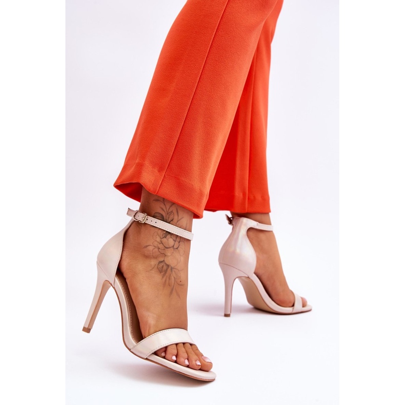 Vinceza Sandales Tendance Beige Holographique Beige Rayden brun 2