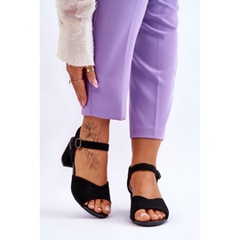 Vinceza Sandales en daim confortables sur un talon Bellamy noir le noir 1