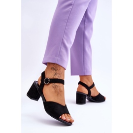 Vinceza Sandales en daim confortables sur un talon Bellamy noir le noir 2