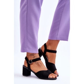 Vinceza Sandales en daim confortables sur un talon Bellamy noir le noir 5
