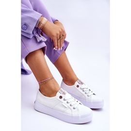 Baskets Plateforme Femme Cross Jeans LL2R4040 Blanc blanche 1