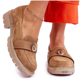 FILIPCZYK Elégants mocassins en daim beige foncé Laverne 8