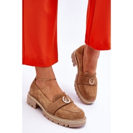 FILIPCZYK Elégants mocassins en daim beige foncé Laverne 4