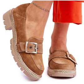 FILIPCZYK Mocassins en daim beige foncé à la mode Eloisa 9
