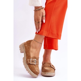 FILIPCZYK Mocassins en daim beige foncé à la mode Eloisa 1
