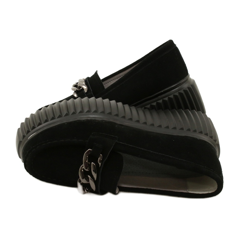 Mocassins en daim Filippo DP4450 BK le noir 5