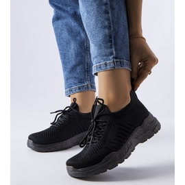 Belluci Baskets noires à tige souple de chez Gois le noir 1