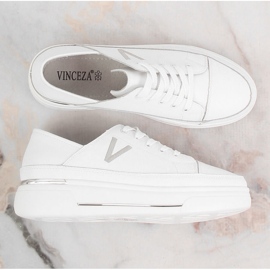 Chaussures de sport en cuir blanc pour femme Vinceza SG23-7857 1