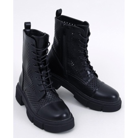 BM Bottines à lacets Wyman noires ajourées le noir 4