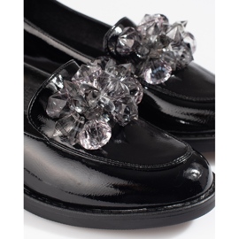 W. Potocki Chaussures femme laquées avec décoration Potocki noir 1