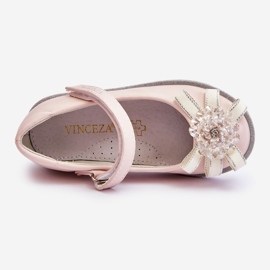 Vinceza Ballerines Enfant Velcro Fleur Décorative Rose Freya 2 Vinceza Ballerines Enfant Velcro Fleur Décorative Rose Freya 2