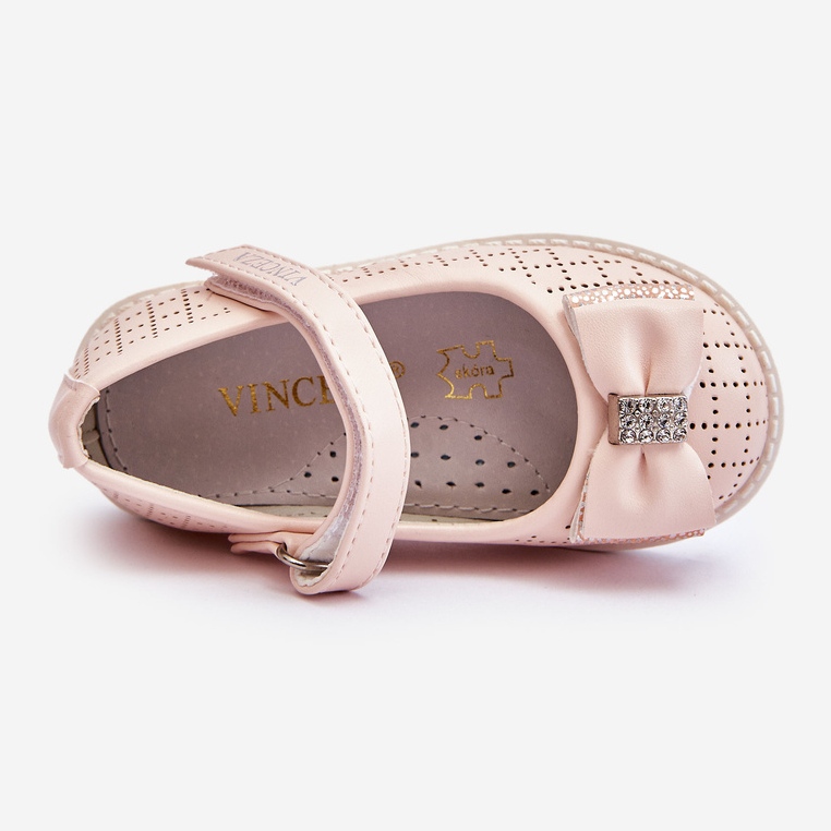 Vinceza Ballerines Enfant Avec Noeud Velcro Rose Halle 2
