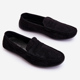 Mocassins en daim pour hommes Noir Mack le noir 2