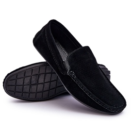 Mocassins en daim classiques pour hommes Noir Felixo le noir 6