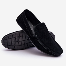 Mocassins en daim classiques pour hommes Noir Felixo le noir 3
