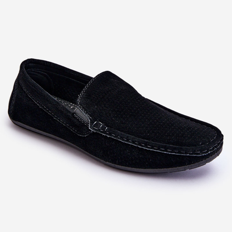 Mocassins en daim classiques pour hommes Noir Felixo le noir 1