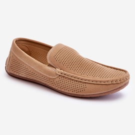 Mocassins Classiques en Daim pour Homme Beige Felixo 1