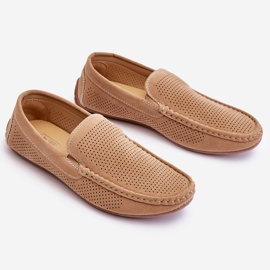Mocassins Classiques en Daim pour Homme Beige Felixo 2