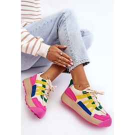 PS1 Chaussures de sport à plateforme en daim pour femmes Multicolore Rohan 7