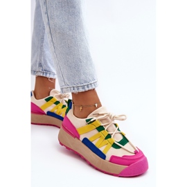 PS1 Chaussures de sport à plateforme en daim pour femmes Multicolore Rohan 4