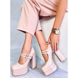 BM Escarpins à plateforme Grain beige Loit 1