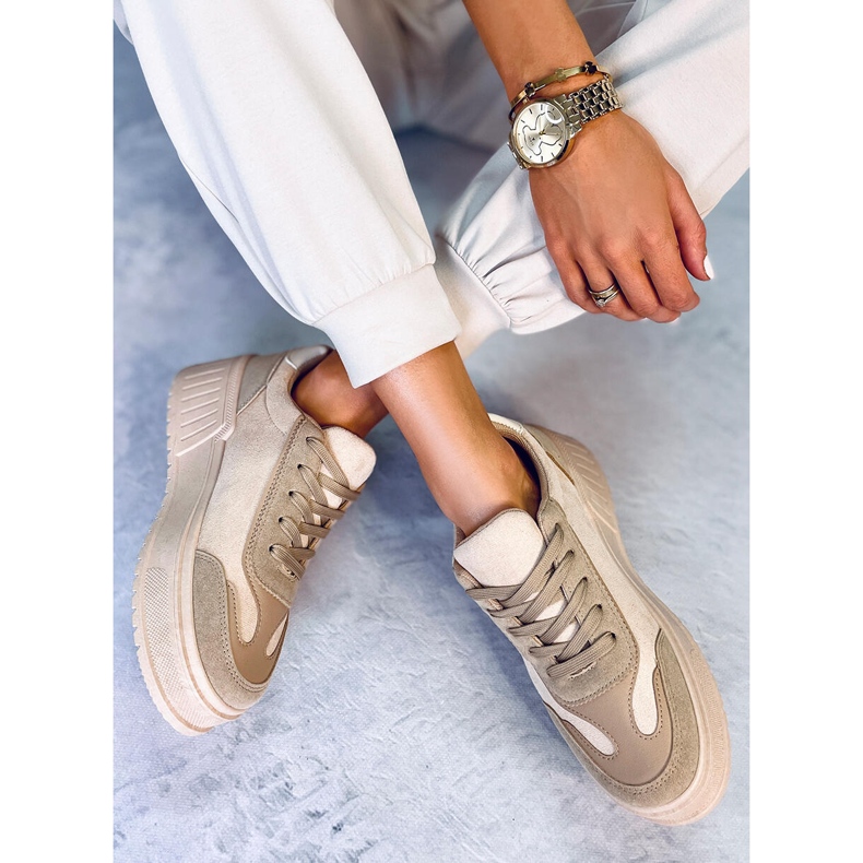 BM Baskets plateforme Foret Kaki beige 2 BM Baskets plateforme Foret Kaki beige 2