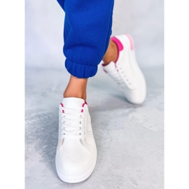Baskets compensées Maes Rose blanche 1