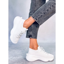 Baskets chaussettes Callens Bianco blanche 2