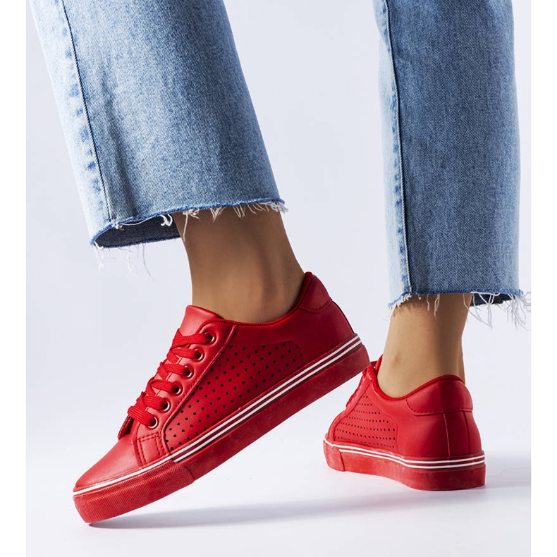 BM Baskets en éco-cuir rouge Joffre 1 BM Baskets en éco-cuir rouge Joffre 1