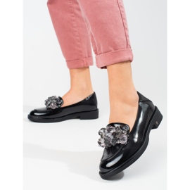 W. Potocki Chaussures femme laquées avec décoration Potocki noir 2