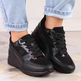 Chaussures à lacets femme eVento noir 1