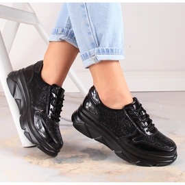 Chaussures femme en cuir verni avec zircons noir Filippo DP2138 le noir 1 Chaussures femme en cuir verni avec zircons noir Filippo DP2138 le noir 1