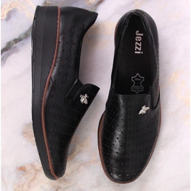 Chaussures compensées noires ajourées pour femme Jezzi MR1840-12 le noir 6