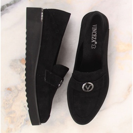 Chaussures en daim pour femmes sur la plate-forme noire Vinceza 10857 le noir 4