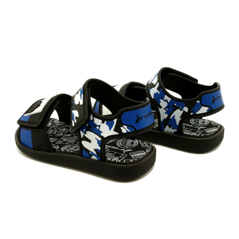 Boys 'Sandals Rider 83453 AG294 noir / bleu / blanc le noir 6