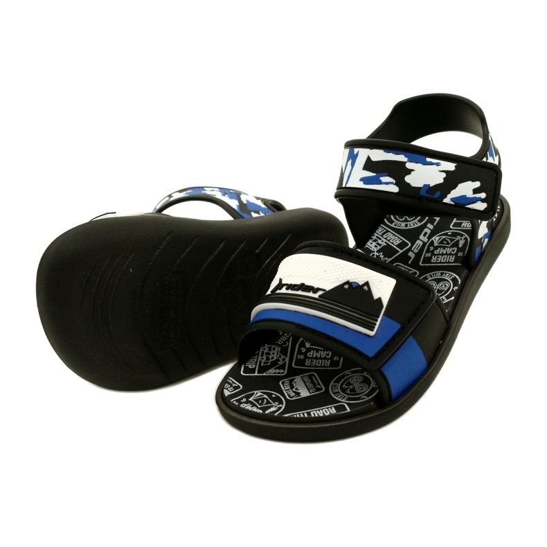 Boys 'Sandals Rider 83453 AG294 noir / bleu / blanc 4